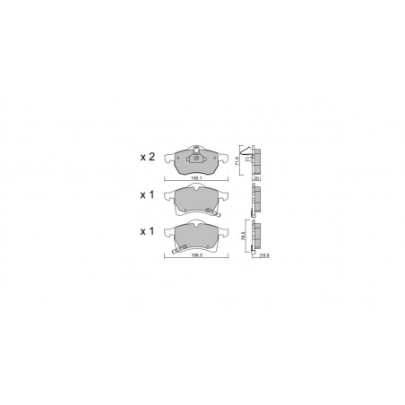 Plaquettes de frein GT2i Club Avant pour OPEL Astra G 1.8i 16V, 2.0 16V TD, 2.0i 16V, 2.2i 16V 1997-04 - Etriers de frein Ate