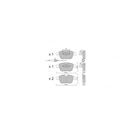Plaquettes de frein GT2i Club Avant pour AUDI A4 - A4 Quattro (8K) 1.8i TFSi, 2.0i TFSi, 2.0 TDi 2007-15 - Etriers de frein At