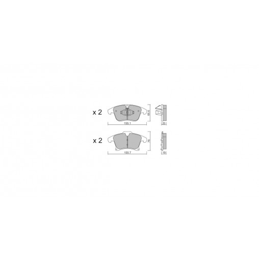 Plaquettes de frein GT2i Club Avant pour FORD Mondeo V Sedan (CD) / Fusion 2.0 EcoBoost 4x4 244cv 2012-09-01-