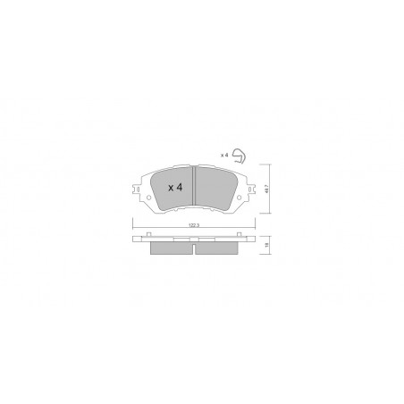 Plaquettes de frein GT2i Club Avant pour TOYOTA Yaris IV/ Vios Sedan (_P15_) 2.9 GT 158cv 2013-05-01-