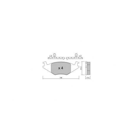 Plaquettes de frein GT2i Club Avant pour SEAT Ibiza II (6K1) 3.0 185cv 1993-03-01-2002-05-01