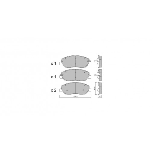 Plaquettes de frein GT2i Club Avant pour HYUNDAI Santa Fe II (CM) 3.5 4WD 286cv 2005-01-01-2012-12-01