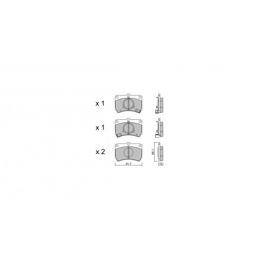 Plaquettes de frein GT2i Club Avant pour MAZDA 323 III Hatchback (BF) / Familia 2.4 16V 202cv 1985-08-01-2004-07-01