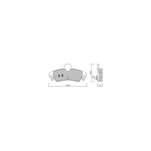 Plaquettes de frein GT2i Club Arrière pour FORD Mondeo II (BAP) 2.5 ST 200 206cv 1996-08-01-2000-09-01