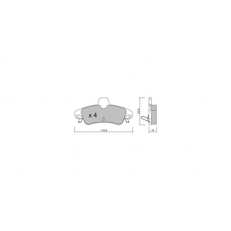 Plaquettes de frein GT2i Club Arrière pour FORD Mondeo II (BAP) 2.5 ST 200 206cv 1996-08-01-2000-09-01