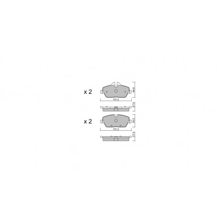 Plaquettes de frein GT2i Club Avant pour MINI Mini (R56-R59) 1.4i 16V, 1.6i 16V, 1.6D, 2.0D, 2.0SD 07-15 - Etriers de frein Tr