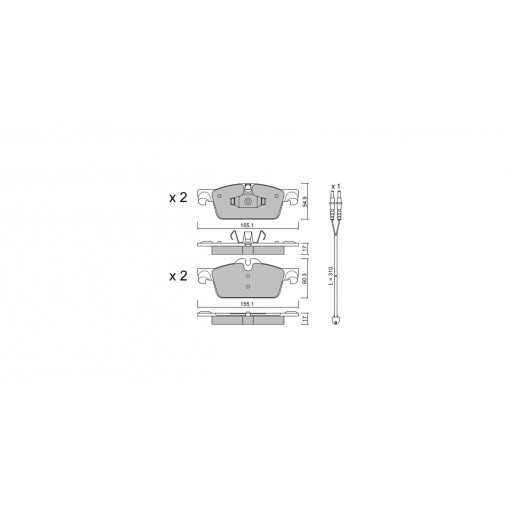 Plaquettes de frein GT2i Club Avant pour PEUGEOT 508 I SW (8E_) 518 d 150cv 2010-11-01-2018-12-01