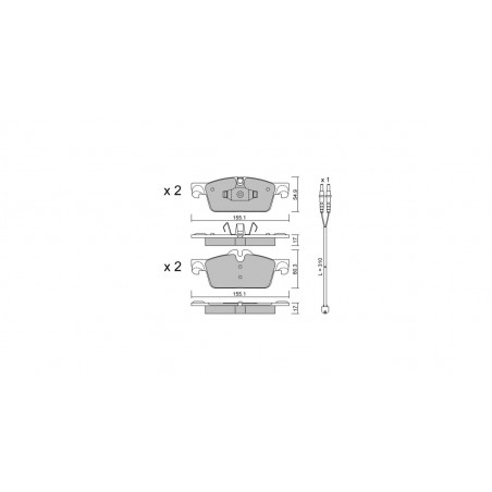 Plaquettes de frein GT2i Club Avant pour PEUGEOT 508 I SW (8E_) 518 d 150cv 2010-11-01-2018-12-01