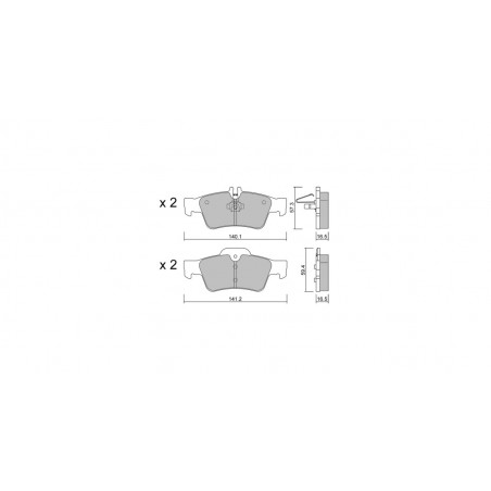 Plaquettes de frein GT2i Club Arrière pour MERCEDES BENZ Classe S VI (W221) S 500 CGI 4-matic 436cv 2005-10-01-2013-12-01
