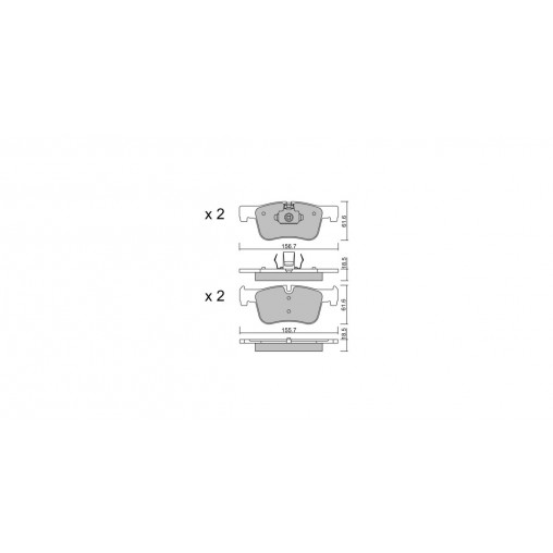 Plaquettes de frein GT2i Club Avant pour BMW Serie 3 (F30-F31-F34-F35-F80) 316i, 316d, 318d, 320i 11-18 - Etriers de frein Ate