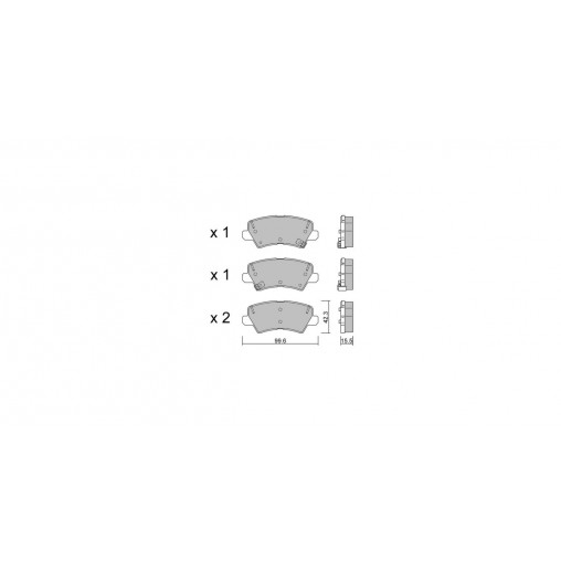 Plaquettes de frein GT2i Club Arrière pour KIA Picanto III (JA) / Morning 1.0 T-GDi 101cv 2017-03-01-