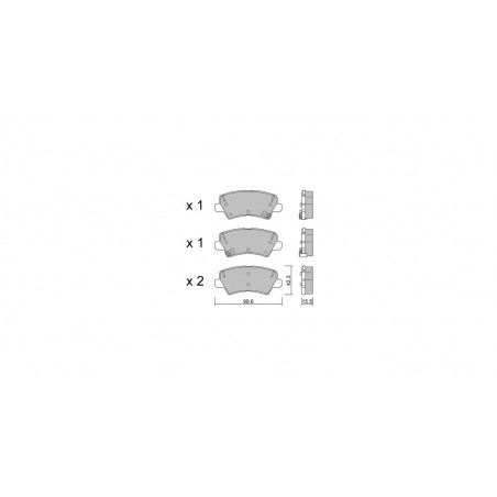 Plaquettes de frein GT2i Club Arrière pour KIA Picanto III (JA) / Morning 1.0 T-GDi 101cv 2017-03-01-