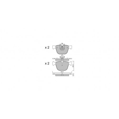 Plaquettes de frein GT2i Club Arrière pour BMW Serie 1 (E81-E82-E87-E88) M 2004-13 - Etriers de frein Ate