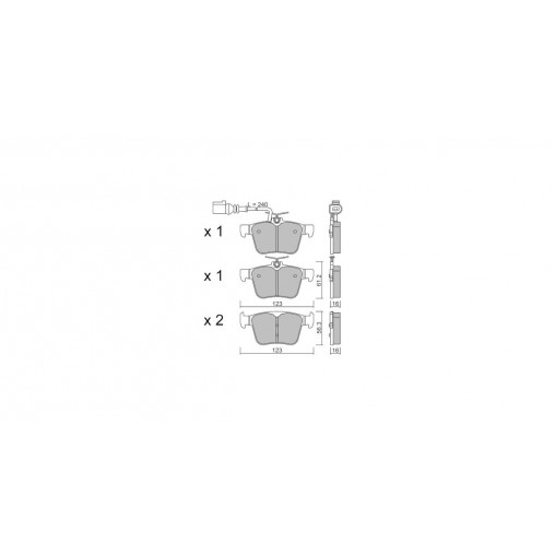 Plaquettes de frein GT2i Club Arrière pour AUDI RS3 -S3 (8V) RS3 2.5i 20V TFSi 2012-20 - Etriers de frein Ate