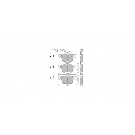 Plaquettes de frein GT2i Club Arrière pour AUDI RS3 -S3 (8V) RS3 2.5i 20V TFSi 2012-20 - Etriers de frein Ate