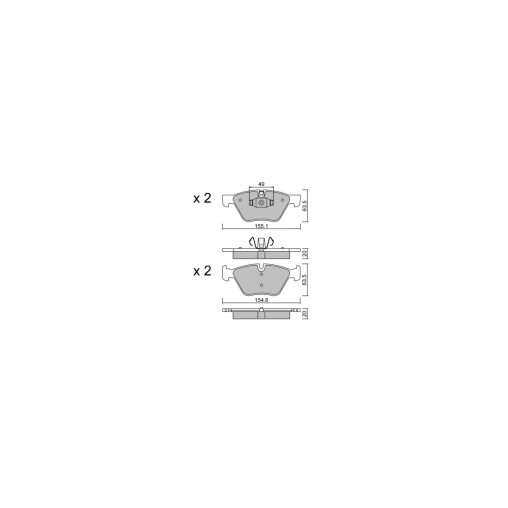 Plaquettes de frein GT2i Club Avant pour BMW 3 V Cabrio (E93) 540 i 306cv 2006-05-01-2013-12-01