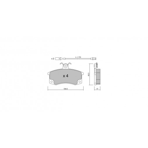 Plaquettes de frein GT2i Club Avant pour LADA 111 (2111) 2.0 i 150cv 1995-01-01-2009-02-01