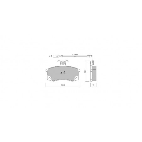 Plaquettes de frein GT2i Club Avant pour LADA 111 (2111) 2.0 i 150cv 1995-01-01-2009-02-01