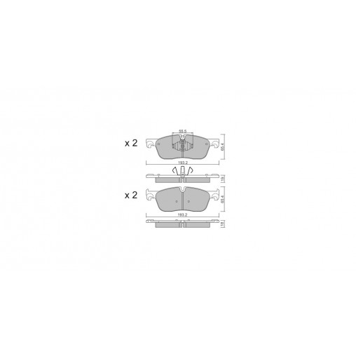 Plaquettes de frein GT2i Club Avant pour JAGUAR XF II Sportbrake (X260) 3.0 AWD 340cv 2017-07-01-