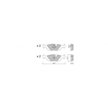 Plaquettes de frein GT2i Club Arrière pour SAAB 9000 2.3 225cv 1985-04-01-1998-12-01