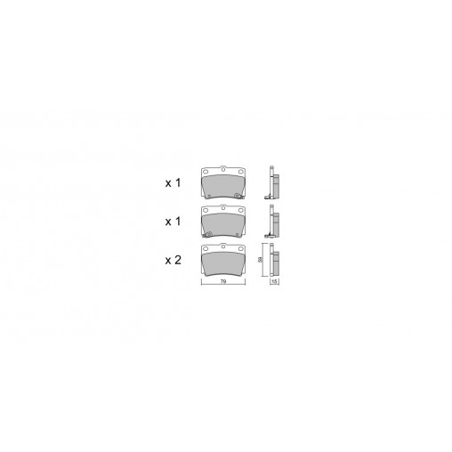 Plaquettes de frein GT2i Club Arrière pour MITSUBISHI Pajero Sport I (K7_, K9_)/ Challenger 3.8 GDi 233cv 1996-09-01-