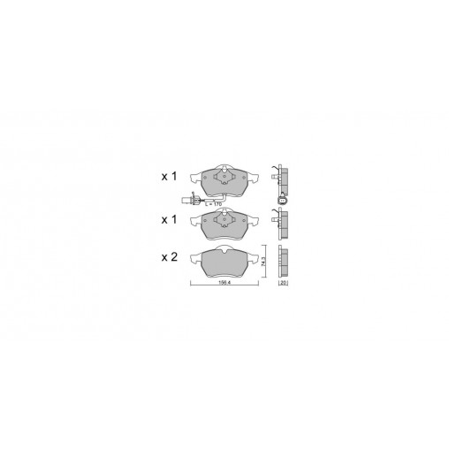 Plaquettes de frein GT2i Club Avant pour SEAT Alhambra I (7V8, 7V9) 2.4 (TCR10_) 161cv 1996-01-01-2010-03-01