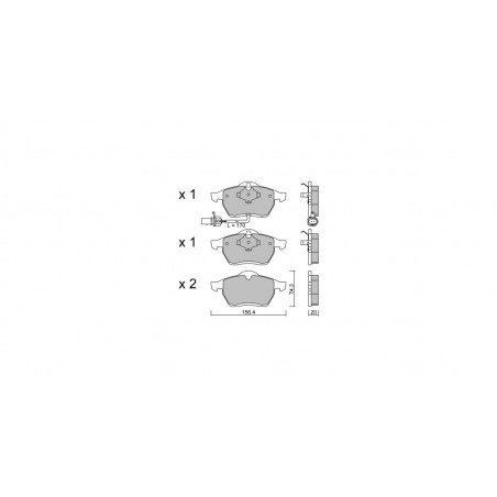 Plaquettes de frein GT2i Club Avant pour SEAT Alhambra I (7V8, 7V9) 2.4 (TCR10_) 161cv 1996-01-01-2010-03-01