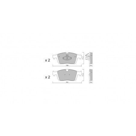Plaquettes de frein GT2i Club Avant pour VOLVO XC60 I (156) T6 AWD 306cv 2008-05-01-2017-12-01