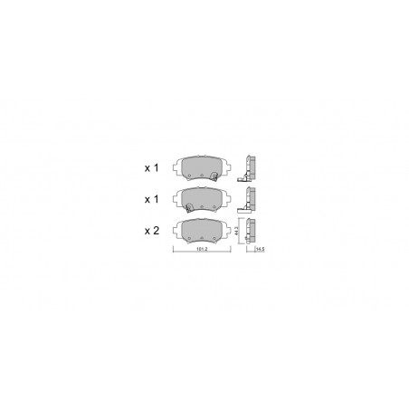 Plaquettes de frein GT2i Club Arrière pour MAZDA 3 III Sedan (BM, BN) / Axela 2.5 (SP25) 188cv 2013-09-01-2019-06-01