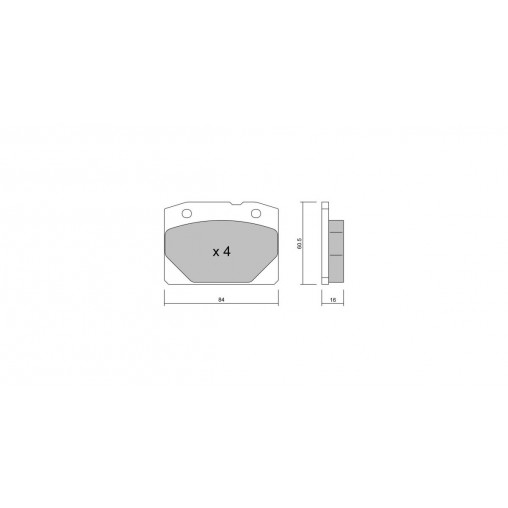 Plaquettes de frein GT2i Club Avant pour LADA Nova (2105)/ Kalinka/ Riva 1.6 Cat (162.B2B, 162.B2C) 111cv 1981-05-01-2012-04-01