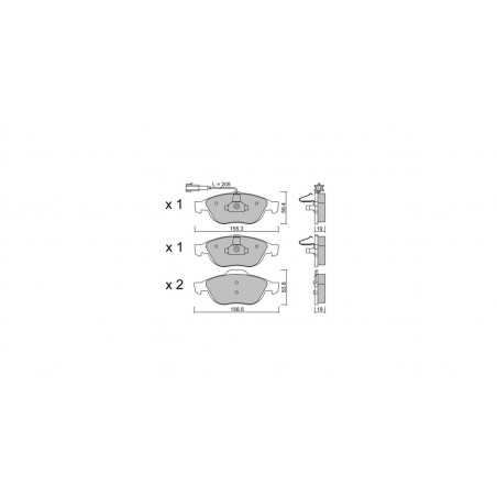 Plaquettes de frein GT2i Club Avant pour ALFA ROMEO 156 Sportwagon (932_) 2.0 JTS (932AXA) 166cv 1997-02-01-2006-05-01