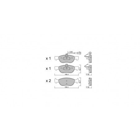Plaquettes de frein GT2i Club Avant pour FIAT Brava (182_) 1.8 16V 131cv 1995-10-01-2002-12-01