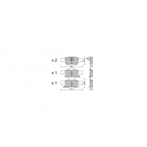 Plaquettes de frein GT2i Club Arrière pour JEEP Grand Cherokee IV (WK, WK2) 3.6 VVT 4x4 290cv 2010-06-01-
