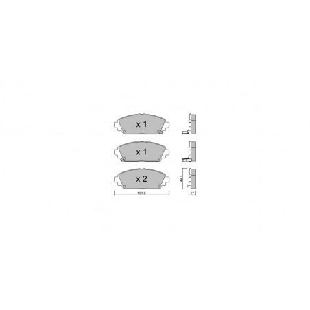 Plaquettes de frein GT2i Club Avant pour HONDA Civic VII Coupe (EM2) 1.7 i VTEC 126cv 2001-02-01-2005-12-01