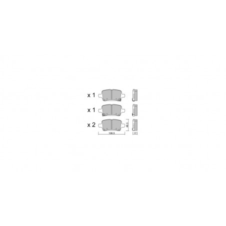 Plaquettes de frein GT2i Club Arrière pour OPEL Insignia B Country Tourer (Z18) 1.6 Turbo (68) 200cv 2017-06-01-