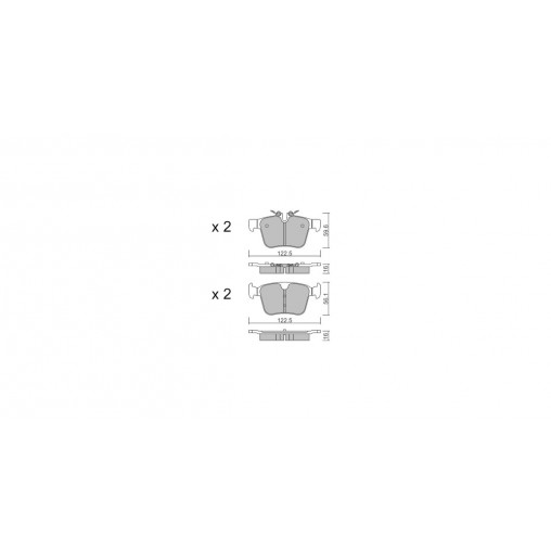 Plaquettes de frein GT2i Club Arrière pour VOLVO V90 II SW (235) T8 Plug-in Hybrid AWD 463cv 2016-03-01-