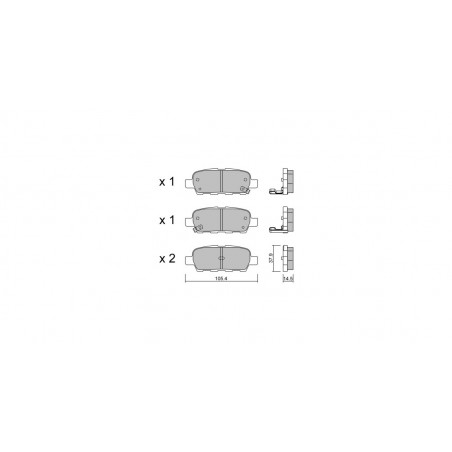 Plaquettes de frein GT2i Club Arrière pour INFINITI Q50 50 Hybrid AWD 365cv 2013-04-01-