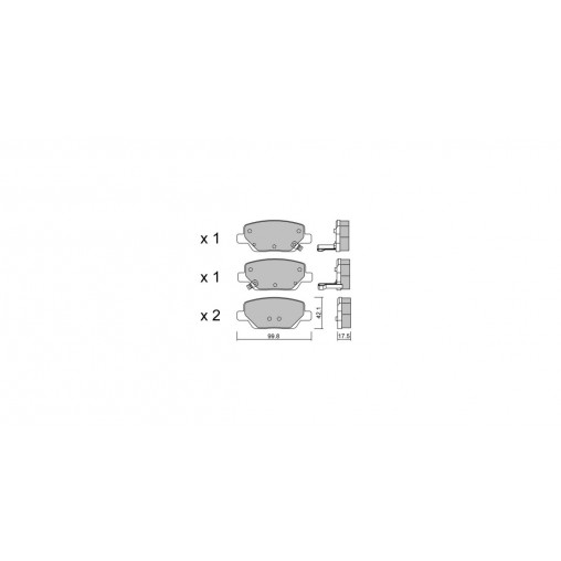Plaquettes de frein GT2i Club Arrière pour FIAT Tipo II Hatchback (357_) / Egea PureTech 130 131cv 2016-03-01-