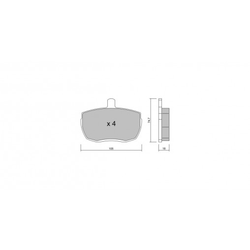 Plaquettes de frein GT2i Club Avant pour LAND ROVER 90 (LDV) 3.5 Vogue 4x4 127cv 1983-09-01-1990-08-01