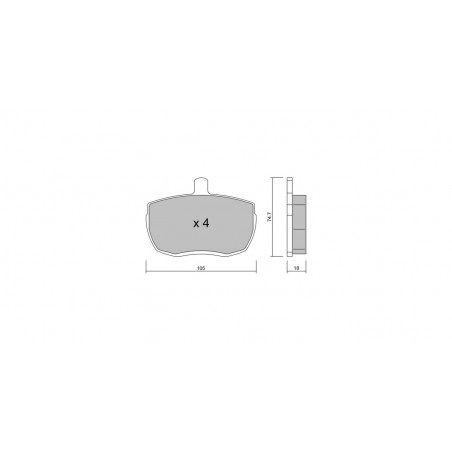 Plaquettes de frein GT2i Club Avant pour LAND ROVER 90 (LDV) 3.5 Vogue 4x4 127cv 1983-09-01-1990-08-01