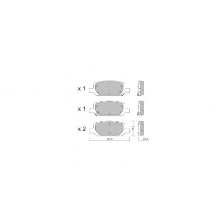 Plaquettes de frein GT2i Club Arrière pour TESLA Model Y (5YJY) EV Performance AWD 535cv 2019-03-01-