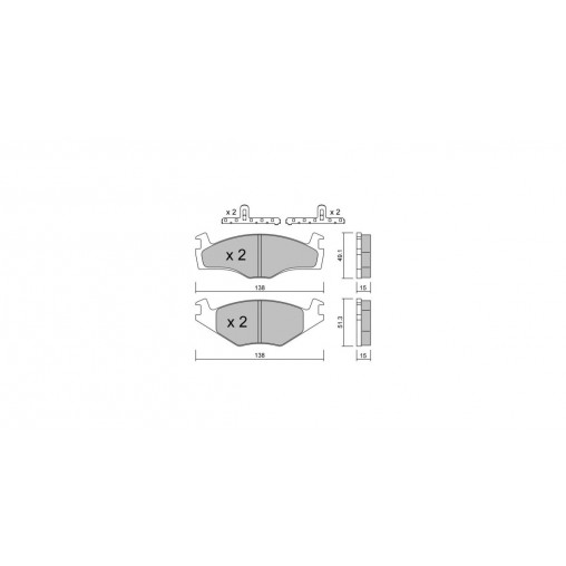 Plaquettes de frein GT2i Club Avant pour VOLKSWAGEN Golf II (19E, 1G1) 1.8 GTI 16V 130cv 1983-08-01-1992-12-01