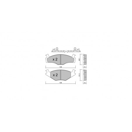 Plaquettes de frein GT2i Club Avant pour VOLKSWAGEN Golf II (19E, 1G1) 1.8 GTI 16V 130cv 1983-08-01-1992-12-01