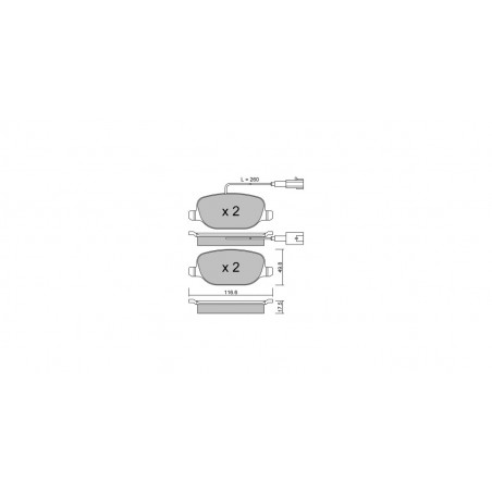 Plaquettes de frein GT2i Club Arrière pour ALFA ROMEO 4C Spider (960_) 1.8 (960.CXB1A) 241cv 2014-10-01-2020-12-01