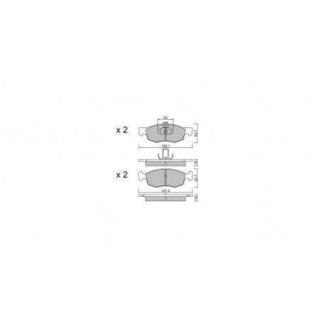 Plaquettes de frein GT2i Club Avant pour FIAT Doblo I MPV / Space wagon (119_, 223_) 1.9 JTD 105cv 2001-03-01-