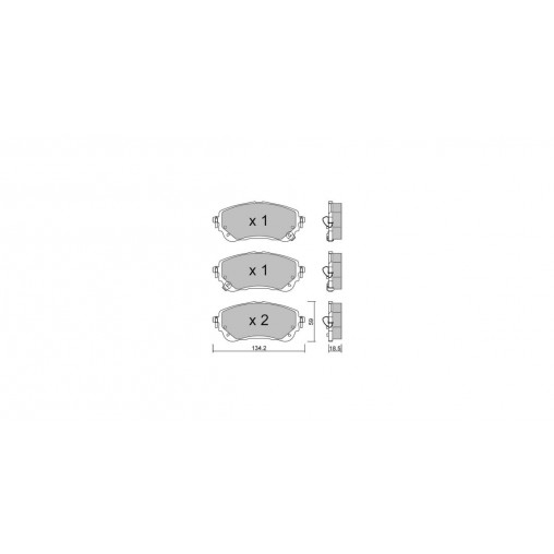 Plaquettes de frein GT2i Club Avant pour TOYOTA Corolla XI Sedan (_E21_) 1.8 VVTi (ZRE211) 151cv 2019-01-01-