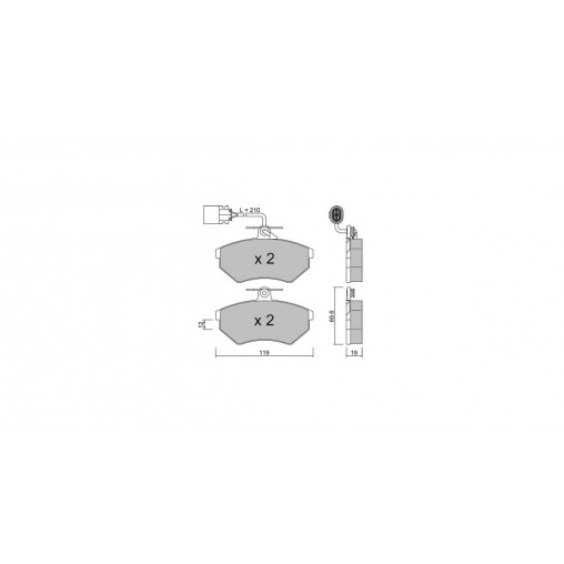 Plaquettes de frein GT2i Club Avant pour VOLKSWAGEN Golf III (1H1) 2.9 VR6 Syncro (1HX1) 191cv 1991-08-01-1999-04-01