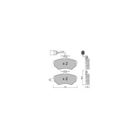 Plaquettes de frein GT2i Club Avant pour VOLKSWAGEN Golf III (1H1) 2.9 VR6 Syncro (1HX1) 191cv 1991-08-01-1999-04-01