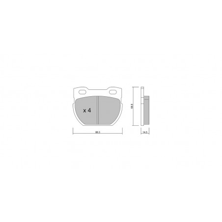 Plaquettes de frein GT2i Club Avant pour LAND ROVER Defender I SW (L316) 2.8 4x4 191cv 1990-08-01-2016-02-01