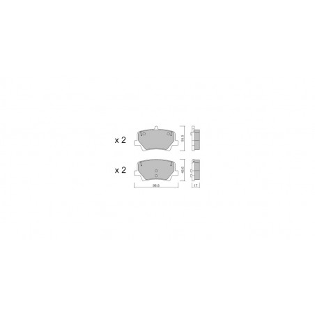 Plaquettes de frein GT2i Club Arrière pour VOLVO XC40 (536) T5 AWD 252cv 2017-10-01-